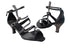 SERA7017 276 Black Leather_258 Flesh Black Lace Heel with 2.5" low heel in the photo