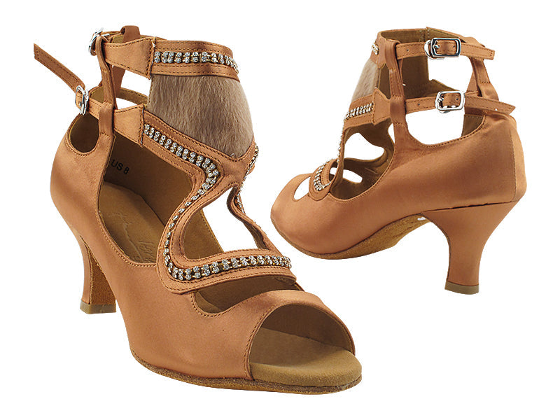 SERA7018 281 Tan Satin with 2.5&quot; Heel (2040) in the photo