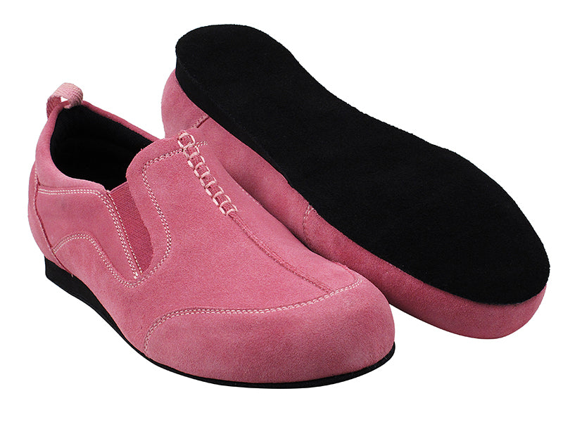 SERA701BBX Pink Suede with flat heel in the photo