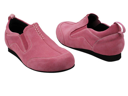 SERA701BBX Pink Suede with flat heel in the photo