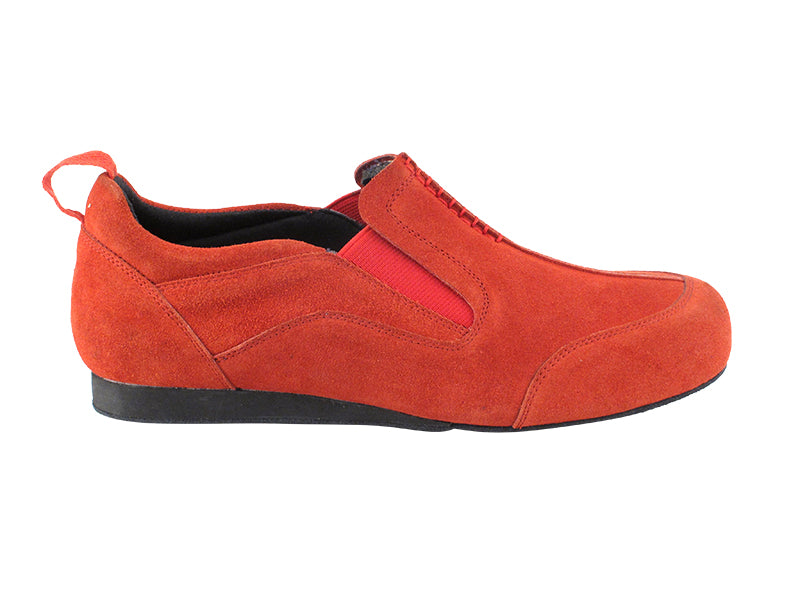 SERA701BBX Red Suede with flat heel in the photo