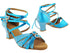 SERA7020CC 120 Blue Satin with 2.2" Thick Cuban Heel (318) in the photo