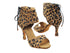 SERA7024 Brown Leopard Hair with 3" Flare Heel (5059) in the photo