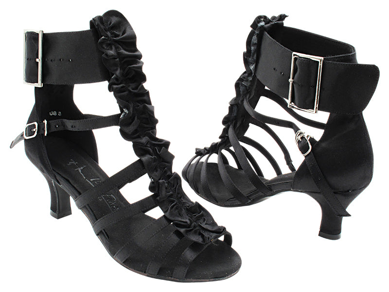 SERA7026 Black Satin with 2.5&quot; Heel (2040) in the photo