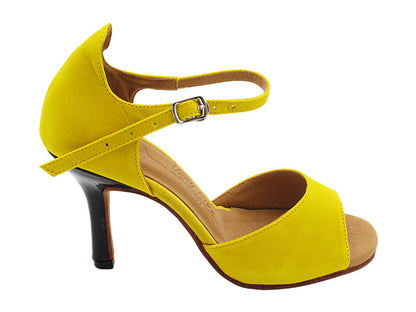 SERA7028 248 Yellow Velvet with 3&quot; Slim Heel (6646) in the photo