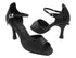 SERA7028 Black Satin with 3" Flare Heel (5059) in the photo