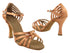 SERA7032 Tan Satin with 3" Heel in the photo