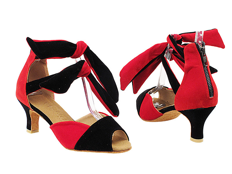 SERA7034 Black &amp; Red Velvet with 2.5&quot; Heel (2040) in the photo