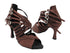 SERA7036 82 Dark Coffee Satin with 3" Flare Heel (5059) in the photo