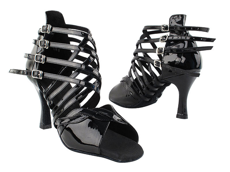 SERA7036 Black Patent with 3&quot; Heel in the photo