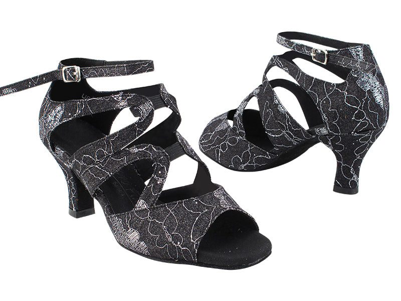 SERA7039 005 Lace Black_Silver Scale with 2.5&quot; Heel (2040) in the photo