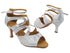 SERA7039 129 Silver Sparklenet with 2.75" Slim Flare Heel (YPG) in the photo