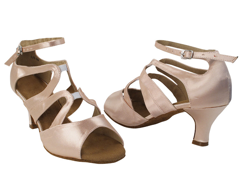 SERA7039 215 Flesh Satin with 2040_2.5&quot; Heel in the photo