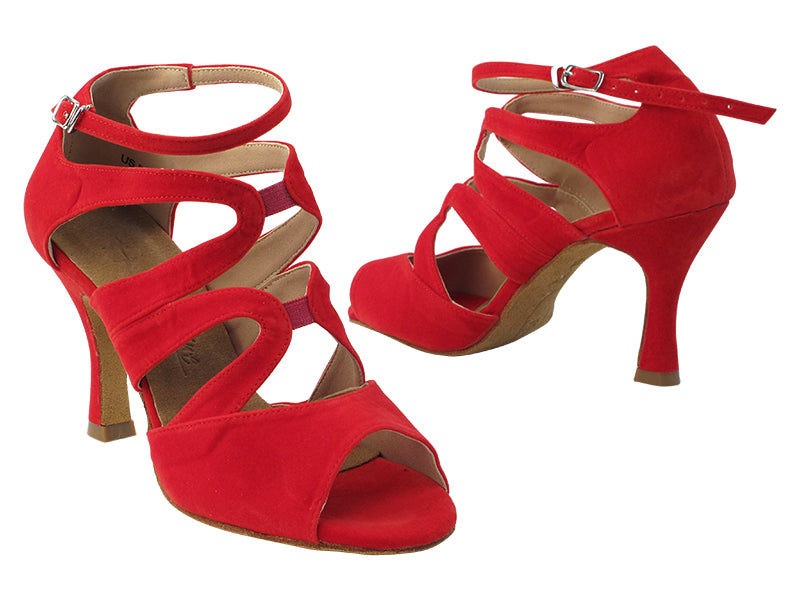 SERA7039 Red Velvet with 3&quot; Flare Heel (5059) in the photo