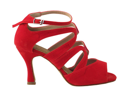 SERA7039 Red Velvet with 3&quot; Flare Heel (5059) in the photo