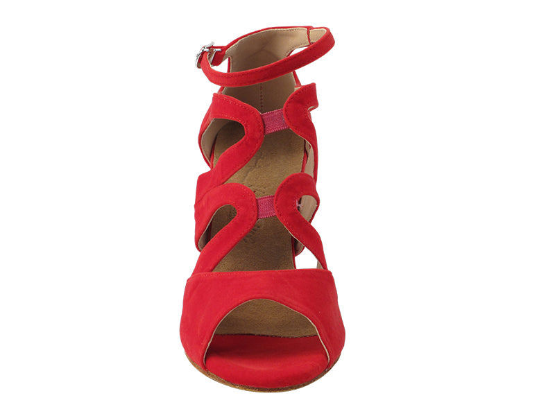 SERA7039 Red Velvet with 3&quot; Flare Heel (5059) in the photo