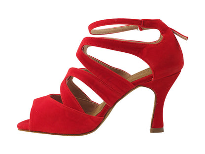 SERA7039 Red Velvet with 3&quot; Flare Heel (5059) in the photo