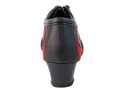 SERA703BBX Black Leather &amp; Red Suede