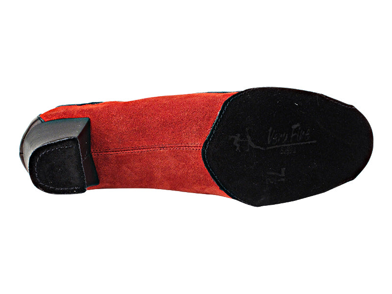 SERA703BBX Black Leather &amp; Red Suede