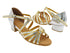 SERA7043 304 Light Silver Leather_Gold Leather Trim with 1.5" Medium Heel (NTD) in the photo