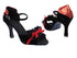 SERA7050 Black & Red Sparkle with 3" Flare Heel (5059) in the photo