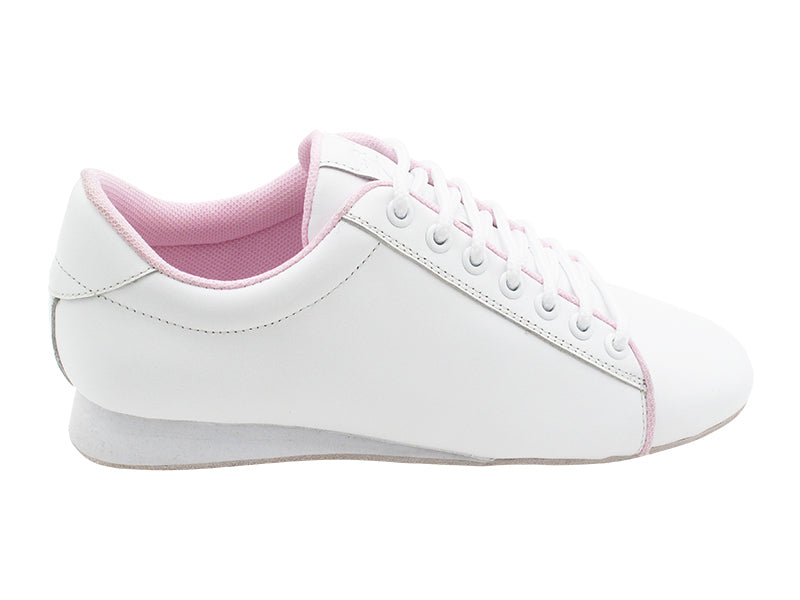 SERA708BBX White Pink with flat heel in the photo