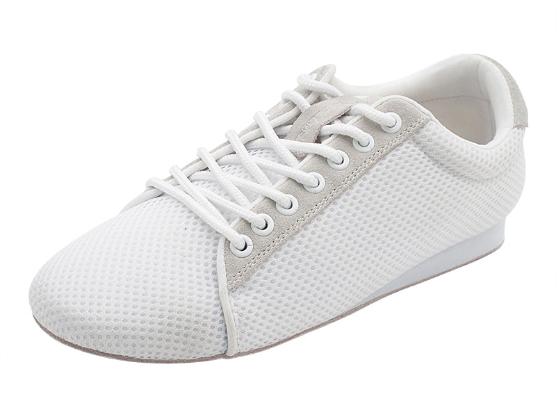 SERA708BBX White Mesh with flat heel in the photo
