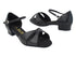 SERA803FT Black Leather_Ankle Strap Fixed with Women 1" Heel (8881) in the photo