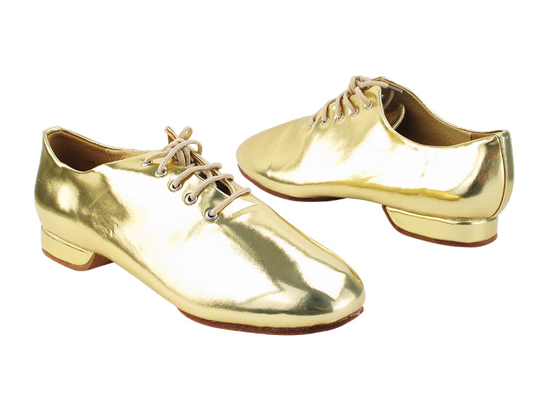 SERAJazz01S Gold PU with flat EVA heel in the photo