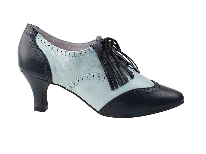 SERAOSD001 Dark Blue &amp; Creamy Blue  with 2.5&quot; Heel (2040) in the photo