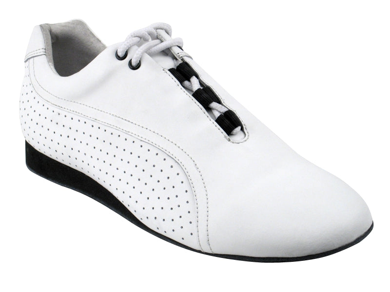 SERO101 White Leather with flat heel in the photo