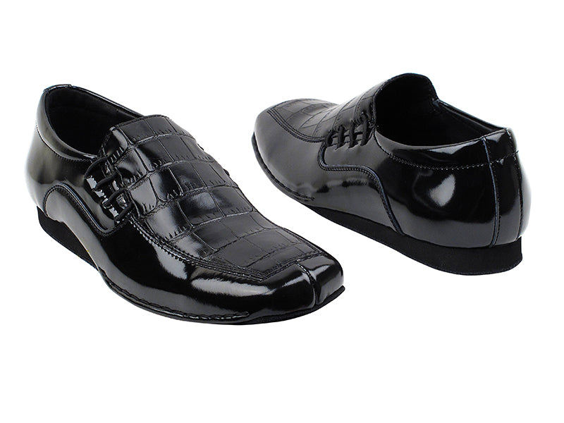 SERO102BBX Black Croc with flat heel in the photo