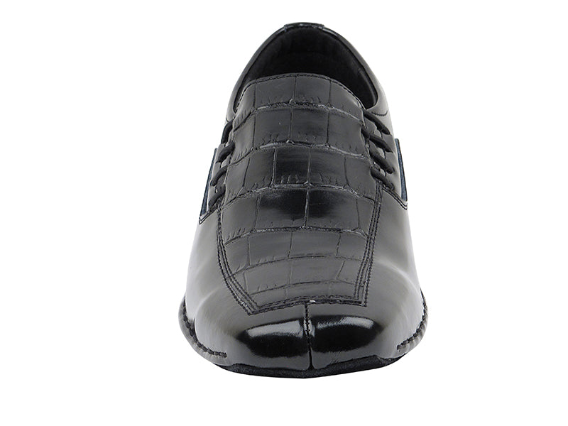 SERO102BBX Black Croc with flat heel in the photo