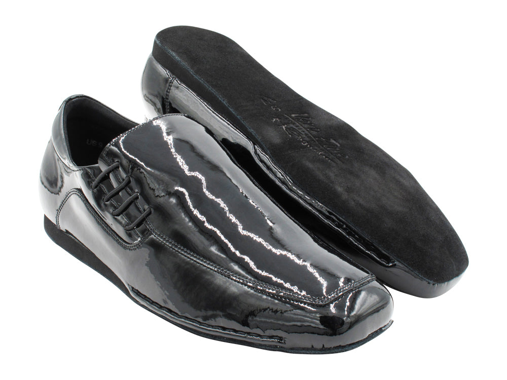 SERO102XY Black Patent with flat heel in the photo