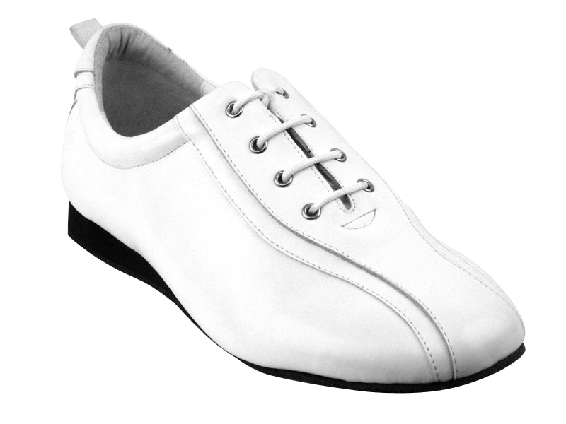 SERO103 White Leather with flat heel in the photo