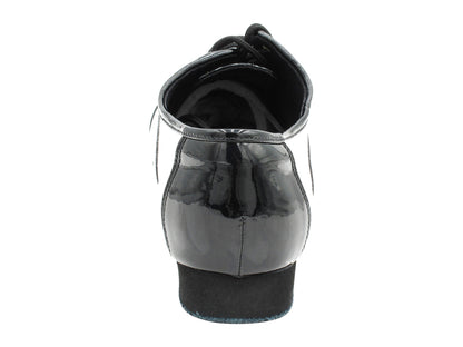SERO916102 Black Patent &amp; White Leather with 1" flat heel in the photo