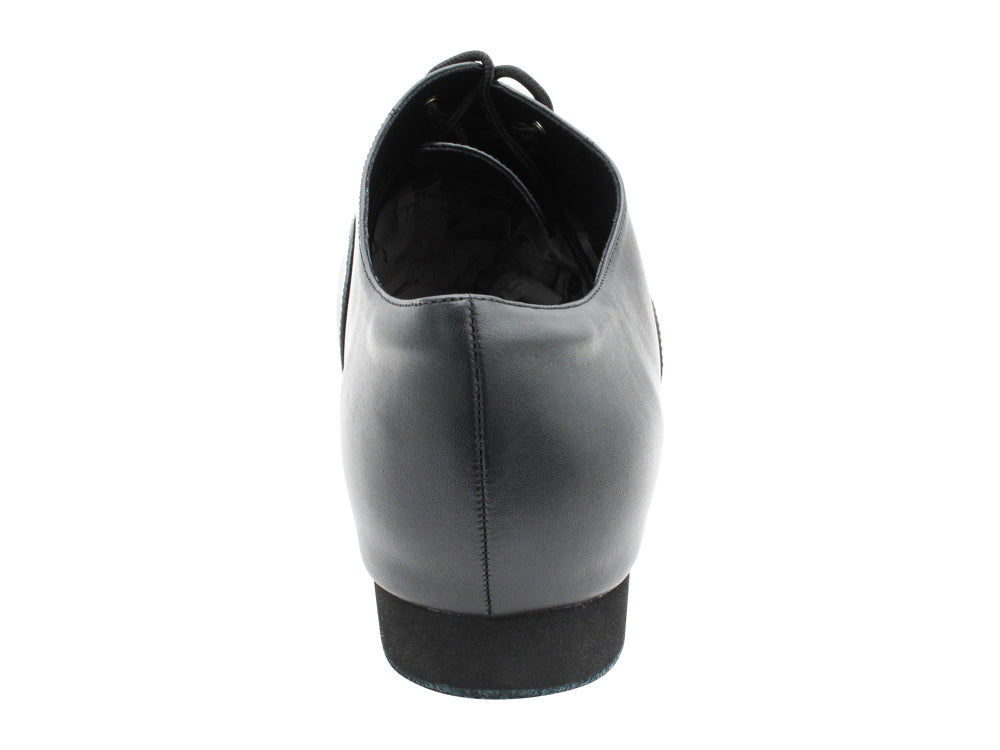 SERO916102 Black Patent &amp; White Leather with 1" flat heel in the photo