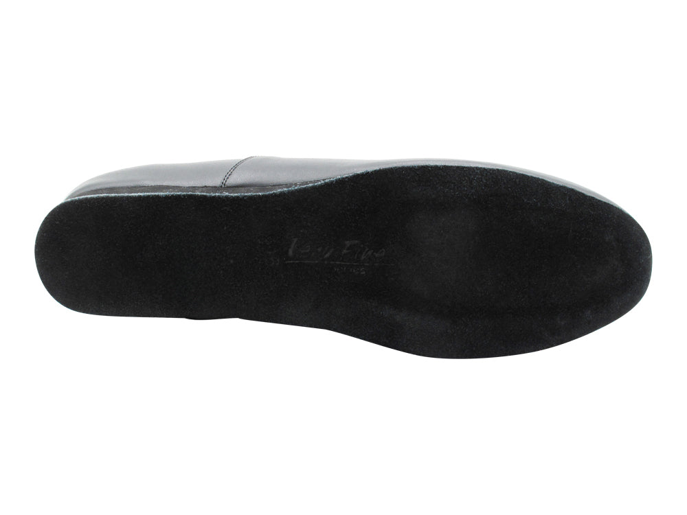 SERO916102 Black Patent &amp; White Leather with 1" flat heel in the photo