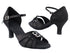 SERA1131 Black Satin with 2.5" heel in the photo