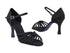 SERA1135 Black Satin with 3" heel in the photo