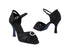 SERA1154 Black Satin with 3" heel in the photo