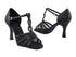 SERA1692 Black Leather & Black Mesh with 3" heel in the photo