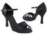 SERA6030 Black Satin with 3" heel in the photo