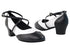 Swing001 Black & White Leather with 1.6" medium heel in the photo