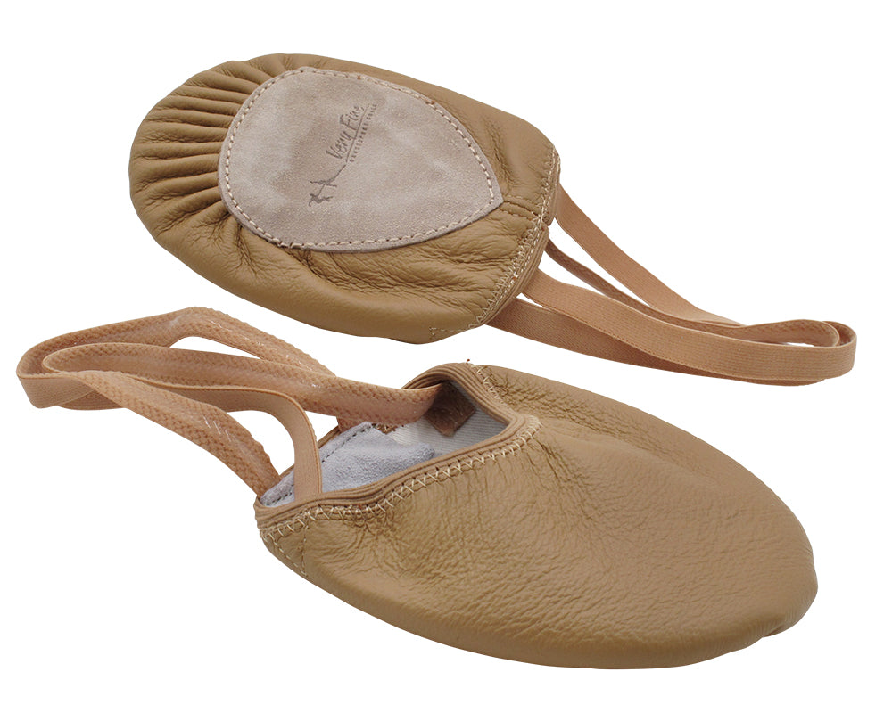 VFBallet 09 Beige Tan Leather Lyrical Half Sole Ballet Shoe