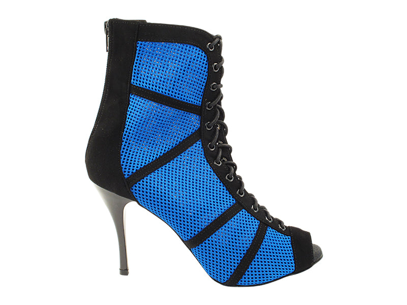 VFBoot Latin 3302 Black Nubuck &amp; Blue Knit Mesh with 3.5&quot; Stiletto Black Heel (TG1) in the photo