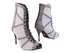 VFBoot Latin 3302 Grey Suede & Grey Knit Mesh with 3.5" Stiletto Black Heel (TG1) in the photo