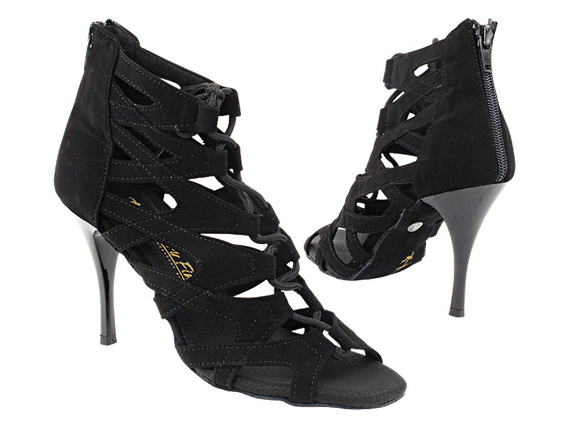 VFBoot Latin 3303 Black Bubuck with 3.5&quot; Stiletto Black Heel (TG1) in the photo