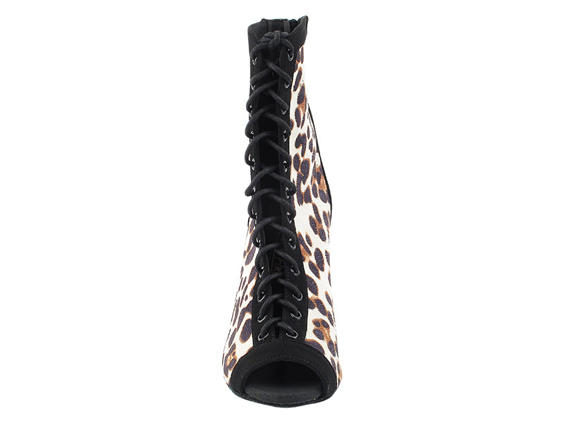 VFBoot Latin 3305 Black Nubuck &amp; Cheetah Velvet with 3.5&quot; Stiletto Black Heel (TG1) in the photo