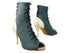 VFBoot Latin 3308 Green Leather & Light Gold Leather with 3.5" Stiletto Gold Heel (TG1) in the photo